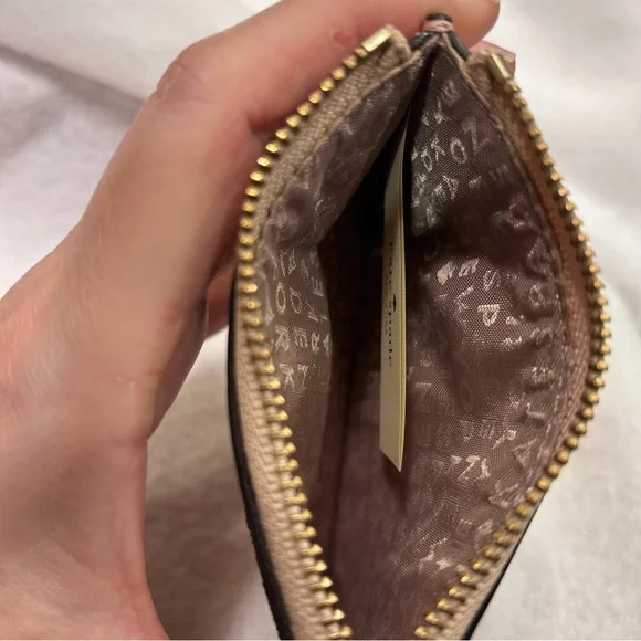 Kate Spade pink/rose gold Sunset Lane Adi coin zip mini wallet. NWT. - Picture 6 of 9